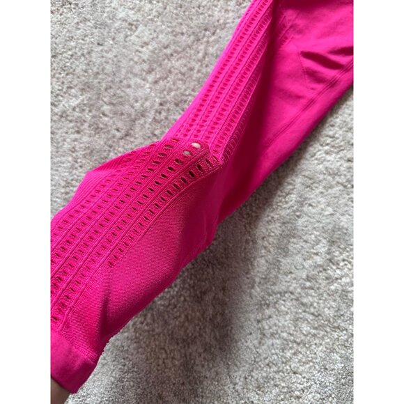 Fabletics Sync Seamless High Waisted Mesh 7/8 Hot Pink Leggings Womens Size S - Picture 6 of 9